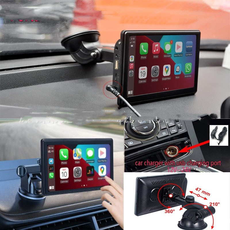 Bärbar IPS Car Smart Screen Trådlös projektionsskärm Carplay Android AUTO