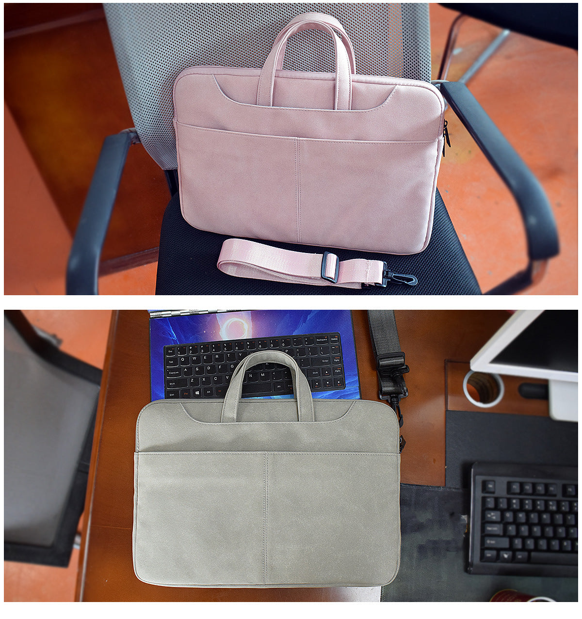 Laptopväska Bärbar axel Frostad PU