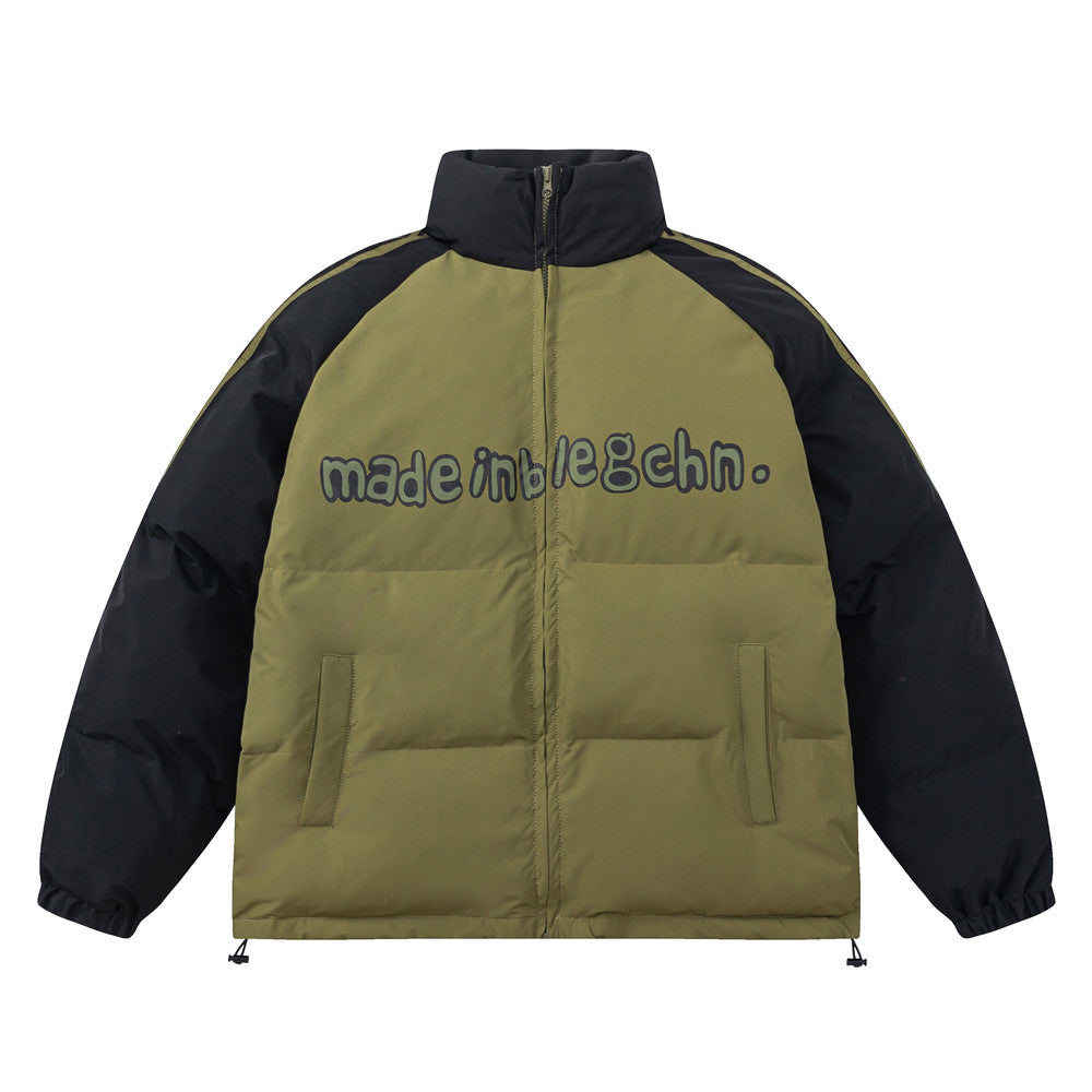 Veste matelassée en coton à col montant pour homme