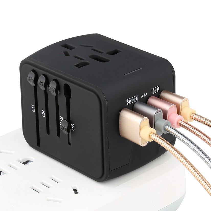 Multifunktionell reseladdningsdocka med 4 USB-omvandlare