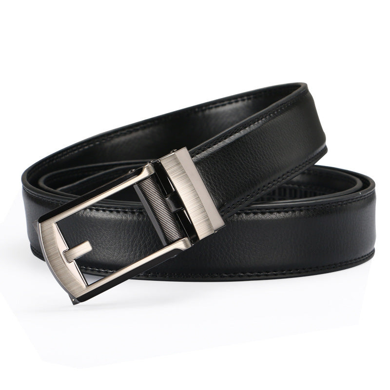 Men's Two-Layer Cowhide Fake Needle Automatic Buckle Special Belt - Distinctive Character