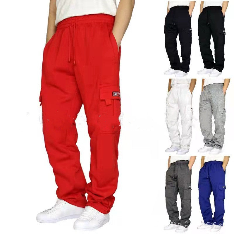 Herr Byxor Träningsbyxor Stretch Elastisk midja Jogger Sportbyxor Dragsko Byxor Mode Herrkläder