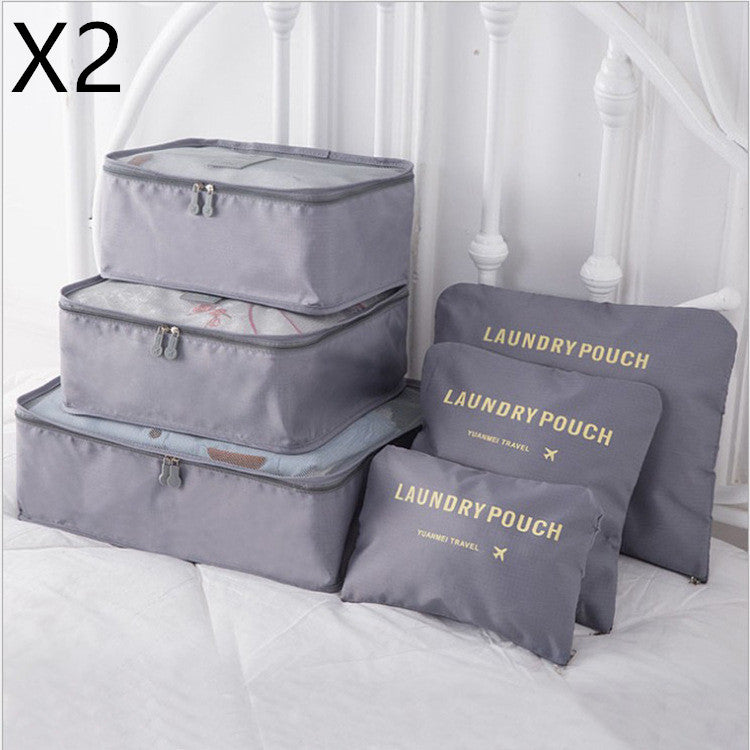6 ST Reseförvaringsväska Set för Clothes Tidy Organizer