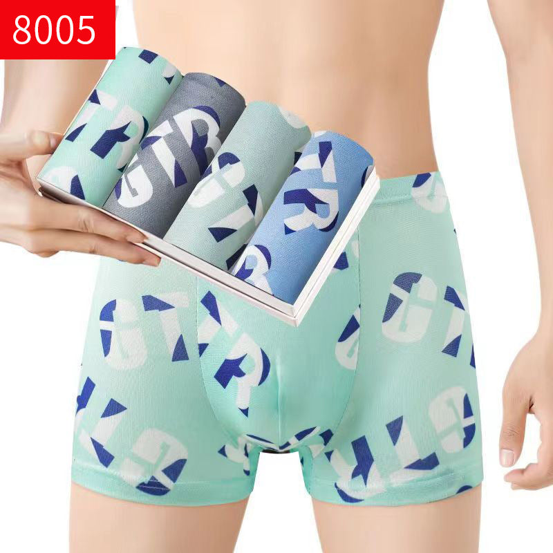 Herrboxershorts med medelhög midja, andningsbara ungdomsboxershorts