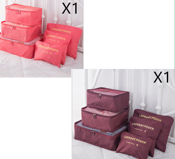 6 ST Reseförvaringsväska Set för Clothes Tidy Organizer