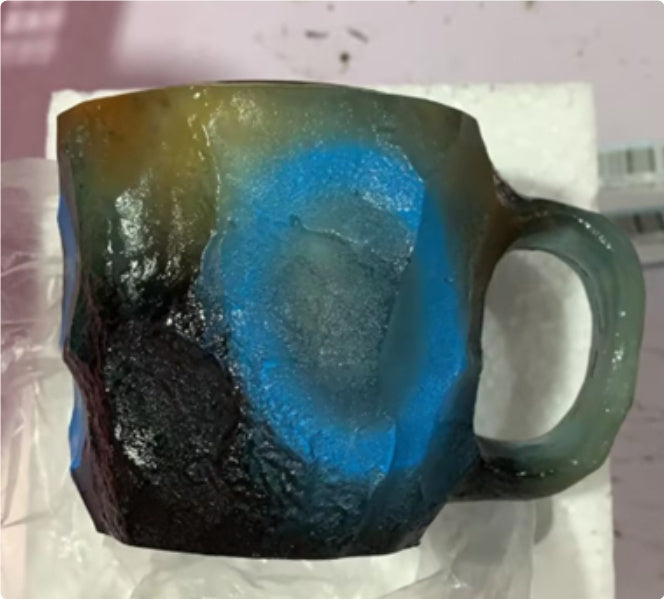 400ml kaffemuggar i hartskristall med handtag, elegant falsk mineralkristallkopp för arbetsplats, heminredning, julklapp, köksredskap
