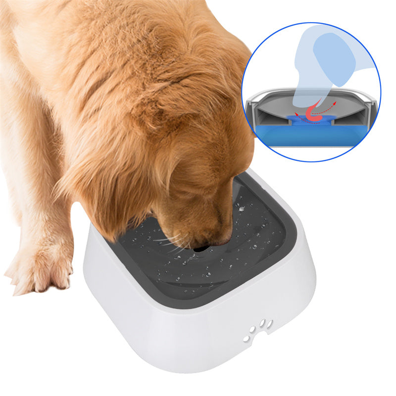 1,5 L Katt Hund Vattenskål Bär Flytande Skål Anti-Overflow Slow Water Feeder Dispenser Djurfontän ABS&PP Hundtillbehör