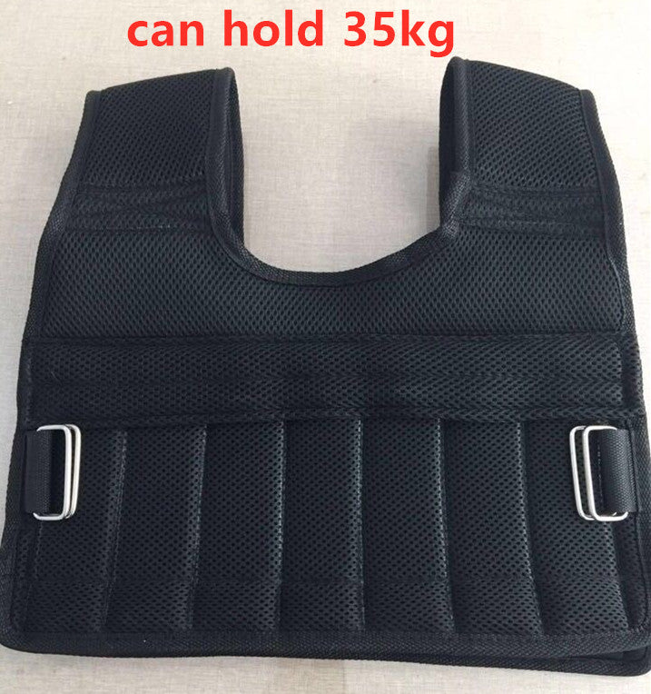 Professional Running Sport Weight Vest - Breathable Mesh Construction (15kg/35kg Capacity, Black)