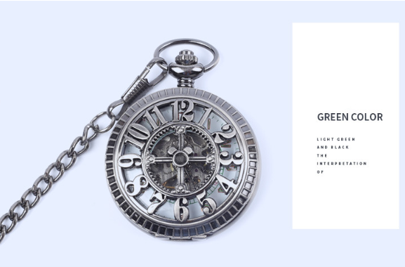 Automatic Semi-Automatic Mechanical Pocket Watch Roman Digital Dial Pocket Watch - Traditional Modern Precision Sophisticated