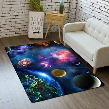Tapis de sol étoilé en flanelle, décoration d'intérieur, tapis de salon