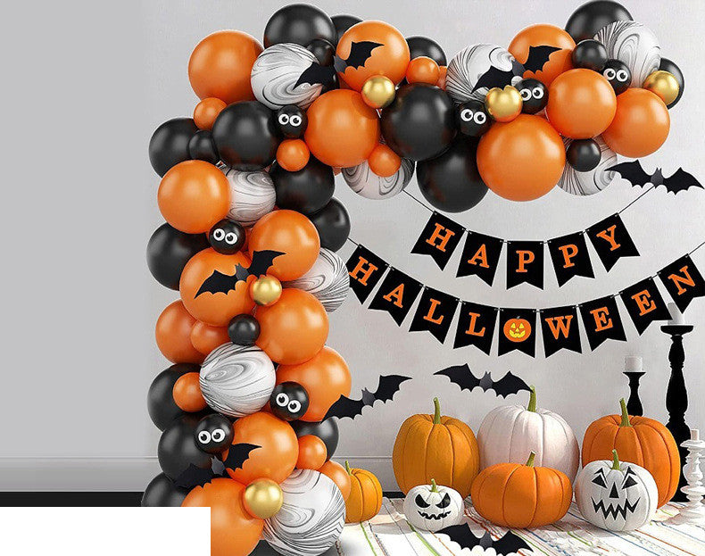 Ensemble de ballons en latex pour décoration de fête d'Halloween