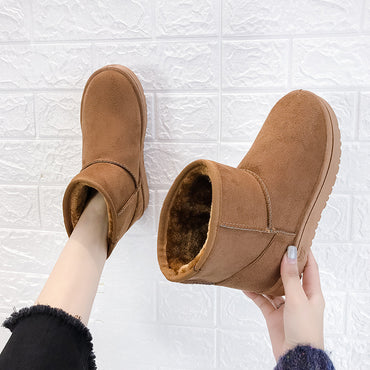 Faux Fur Snow Boots - Winter Suede Footwear - Tundra Collection