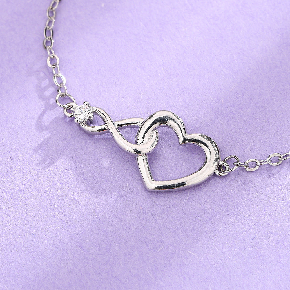 Hjärtformade armband Modesmycken Mångsidig kärleksarmband present till flickvän Alla hjärtans dag