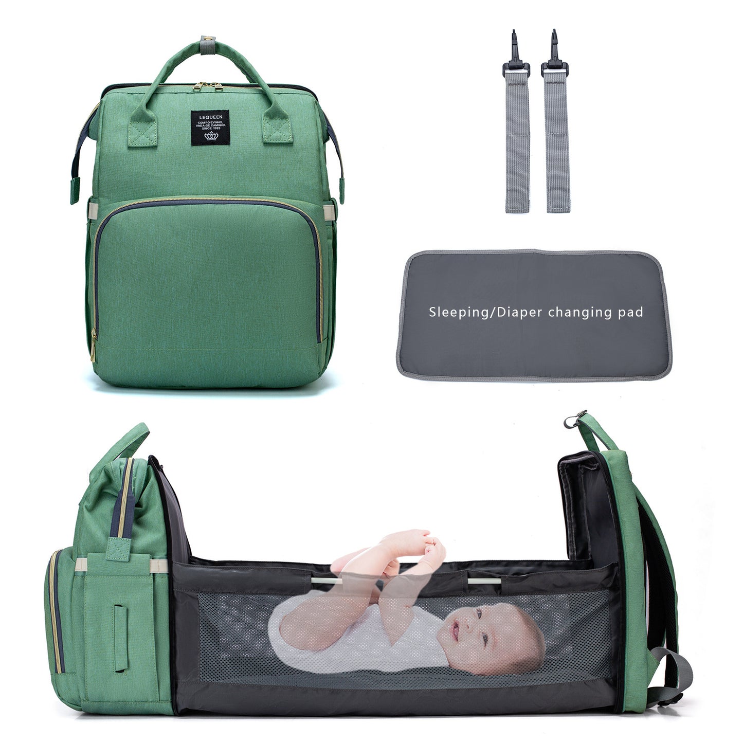 Sac à couches de grande capacité, sacs à dos pour soins infirmiers pour maman, voyage pour bébé