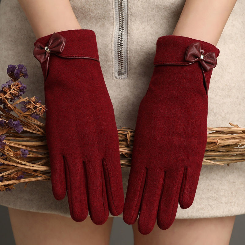 Fleecefodrade De Suede Rosetthandskar Pekskärm Varm Outdoor All-matching