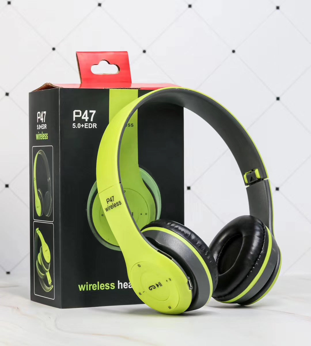 Trådlösa headset med hopfällbara stereobas Bluetooth-hörlurar barnflicka hjälm present, med mikrofon USB Bluetooth 5.0-adapter för TV-spel