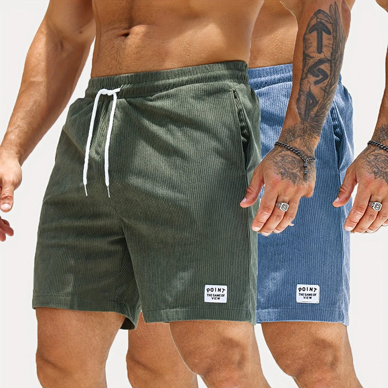 Shorts med snörning Sommarmanchester Sportkorta byxor Herrkläder