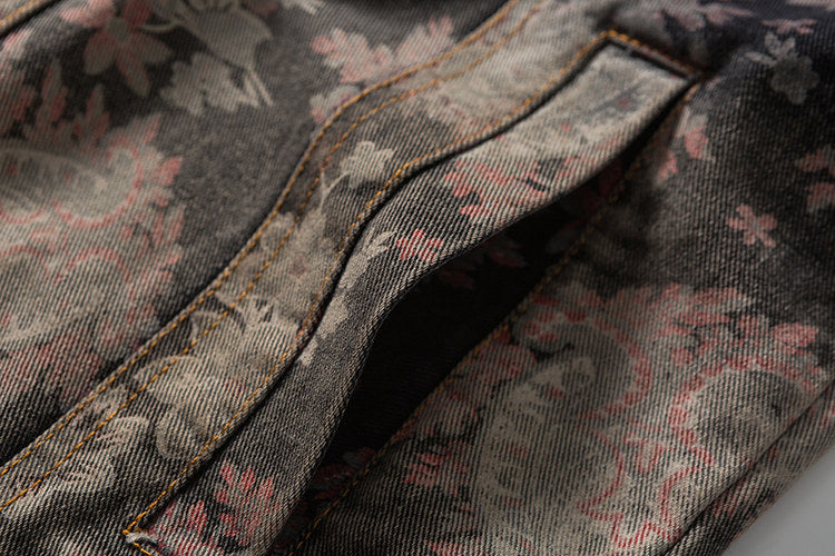 Veste ample à coutures de couleur contrastée pour jeunes hommes