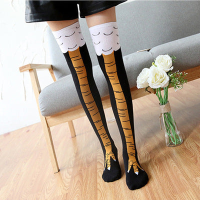 Spring and Autumn Knee Socks Funny Chicken Socks