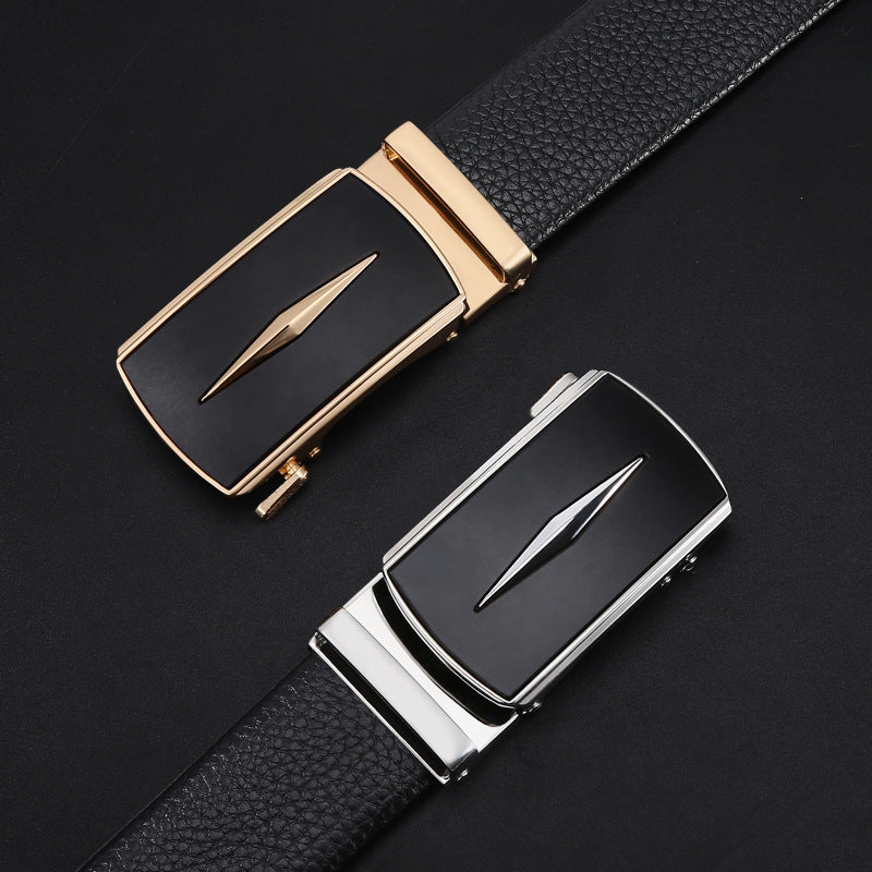 Men's Automatic Leather Buckle Business Belt - Professional Efficiency