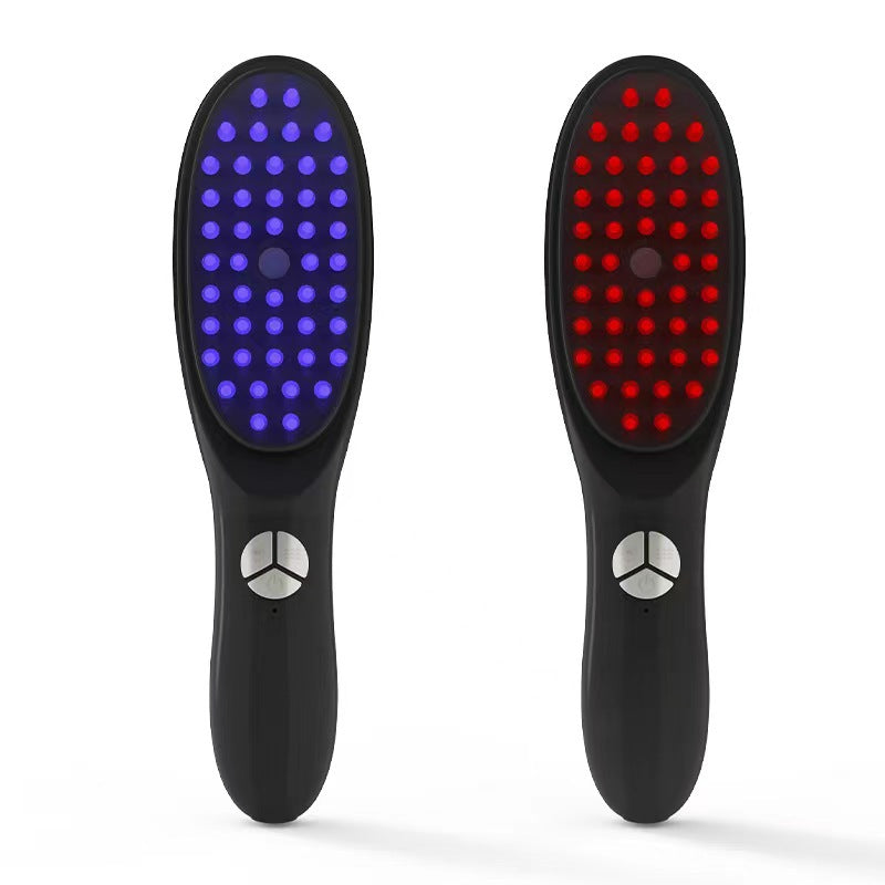 Vibrating Hair Care Device - Red & Blue Light Therapy - Water Replenishing - ABS Material - White+Black - 20cm+