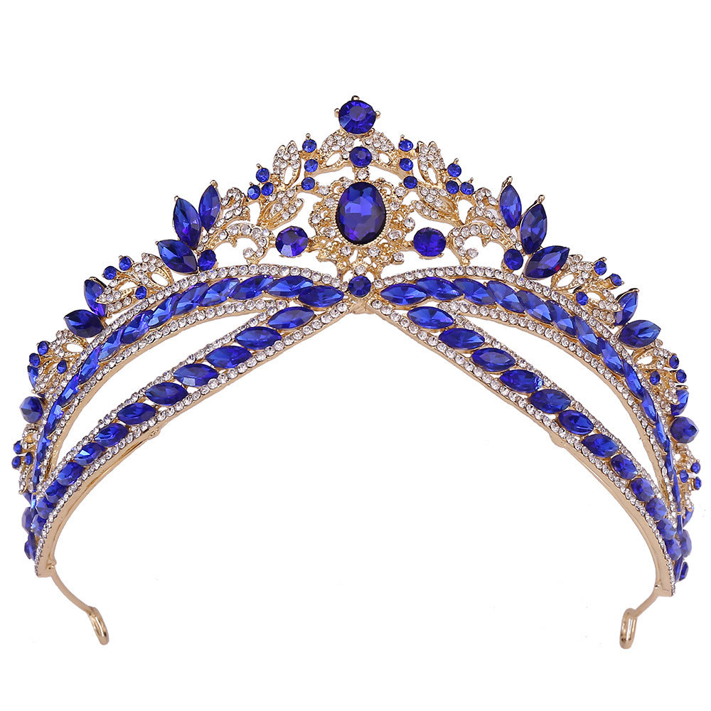 Bröllop Crown Huvudbonad Bröllopsbröllop Rhinestone Bröllop Style Crown Accessoarer
