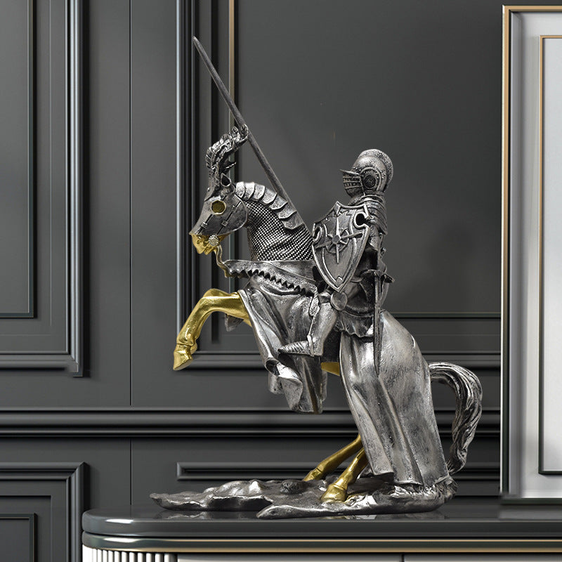 Ornements de chevalier rétro, décorations de bureau