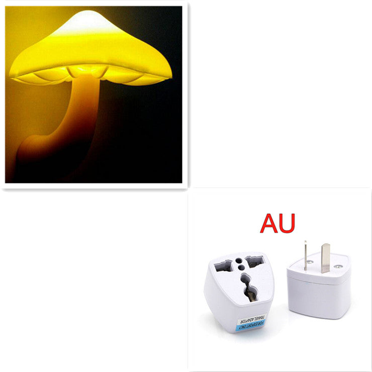 Lampe LED à prise murale en forme de champignon, prise ue US, blanc chaud, capteur de contrôle de la lumière, lumière de chambre à coucher, décoration de la maison