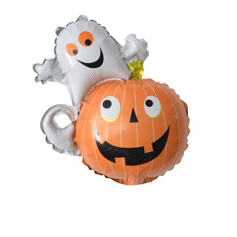 Halloween Ballons Scène De Fête Citrouille