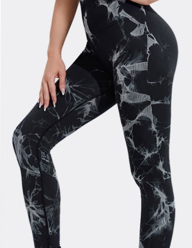Seamless Tie Dye Leggings Women Yoga Pants Push Up Sport Fitness Running Gym Leggings - Artistic Performance