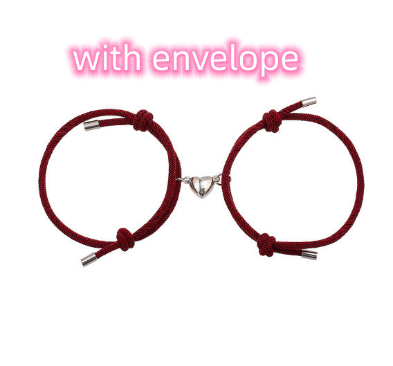 Enkelt Nylon Love Magnetic Armband