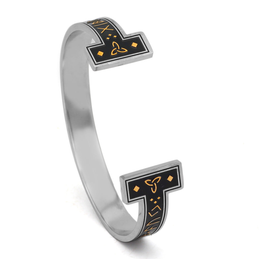 Nytt armband med digital text i titanstål