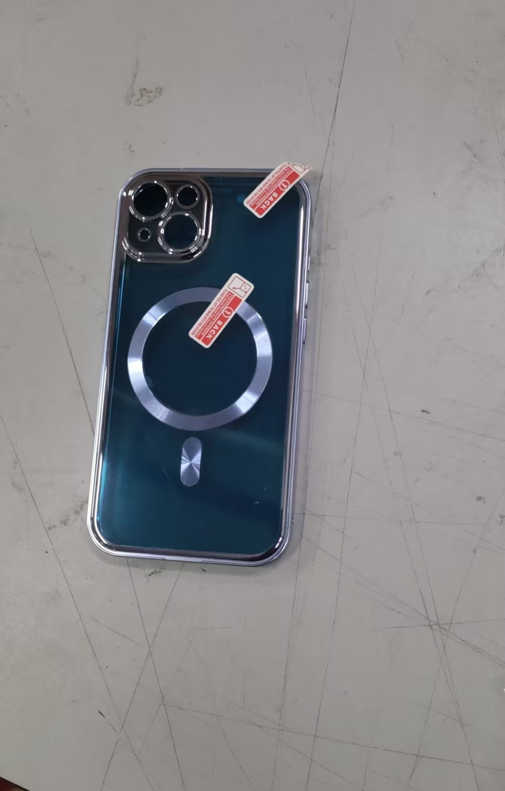 Anti-sekretess metallspänne magnetiskt stöd trådlös laddning dubbelsidig lins heltäckande telefonfodral skyddande fodral