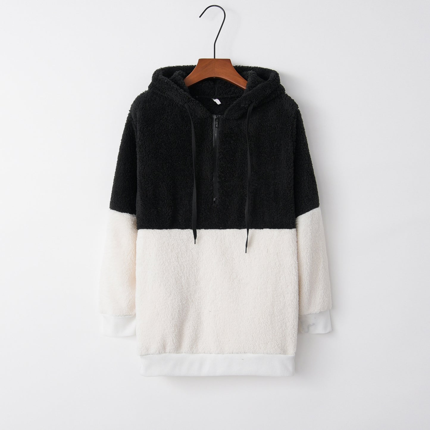 Veste pull décontractée à col rond et capuche avec coutures en corde pour femme