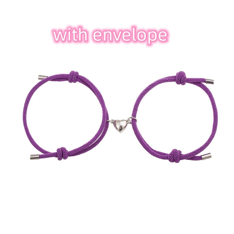 Enkelt Nylon Love Magnetic Armband