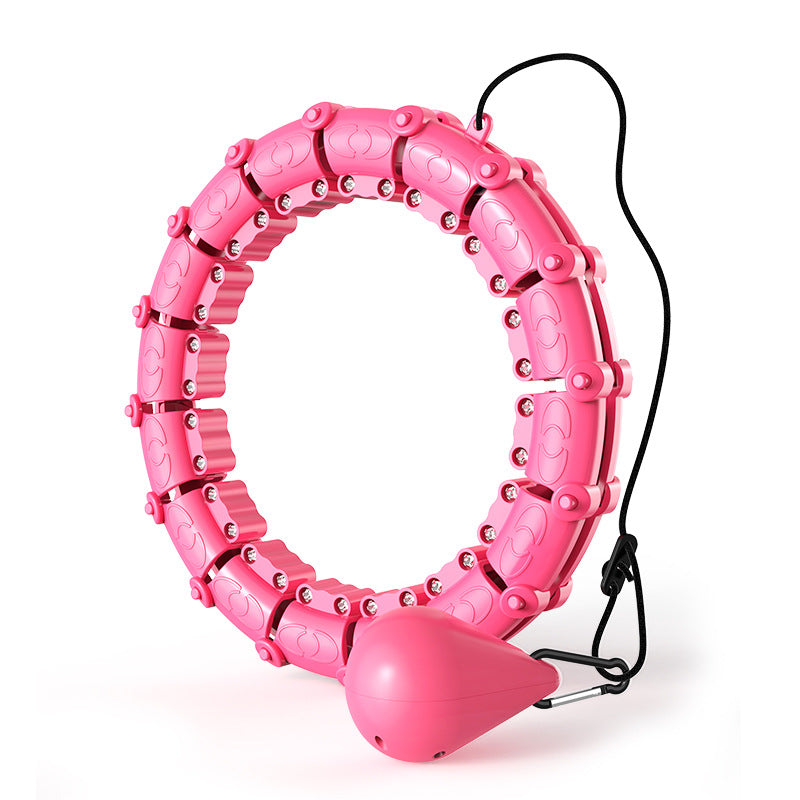Professional Women's Slim Waist Smart Fitness Equipment - ABS Construction (21 Knots, Lilac Purple/Coral Pink)