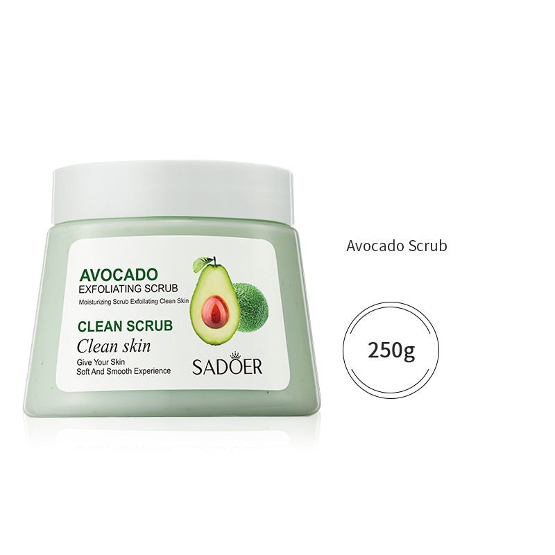 Femmes, hommes, exfoliant général, gommage à l’avocat pour un nettoyage en profondeur