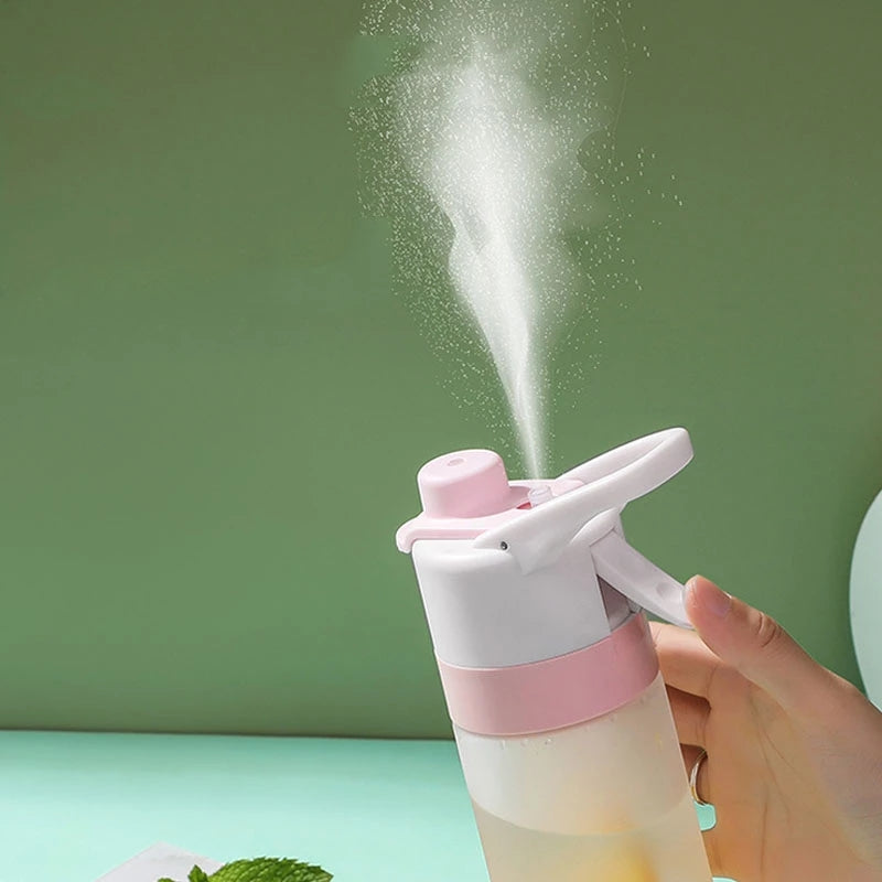 Sprayvattenflaska för tjejer Utomhussport Fitness Vattenkopp Stor kapacitet Sprayflaska Dryckesartiklar Reseflaskor Köksprylar