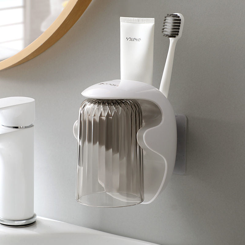 Boîte de rangement de tasse de bain de bouche magnétique simple