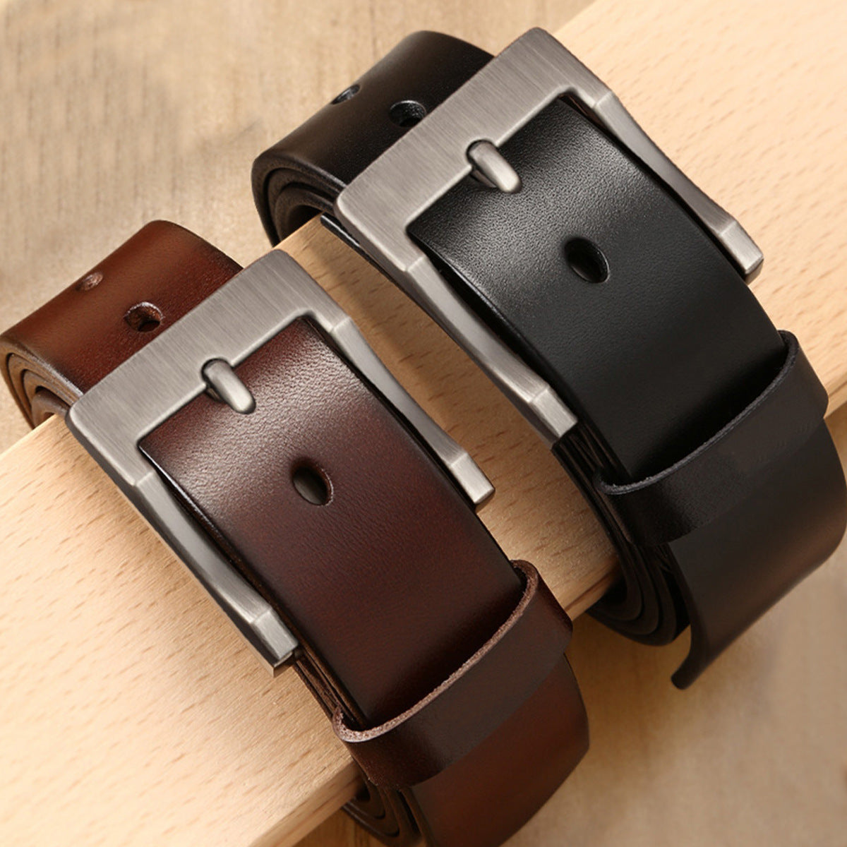 Men's Pin Buckle Business Casual Simple Belt - Effortless Professional