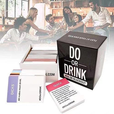 Jeux de société jeu de cartes à boire pour adultes osez ou coups pour pré-boissons fêtes de stratégie Camping carte de jeu d'anniversaire