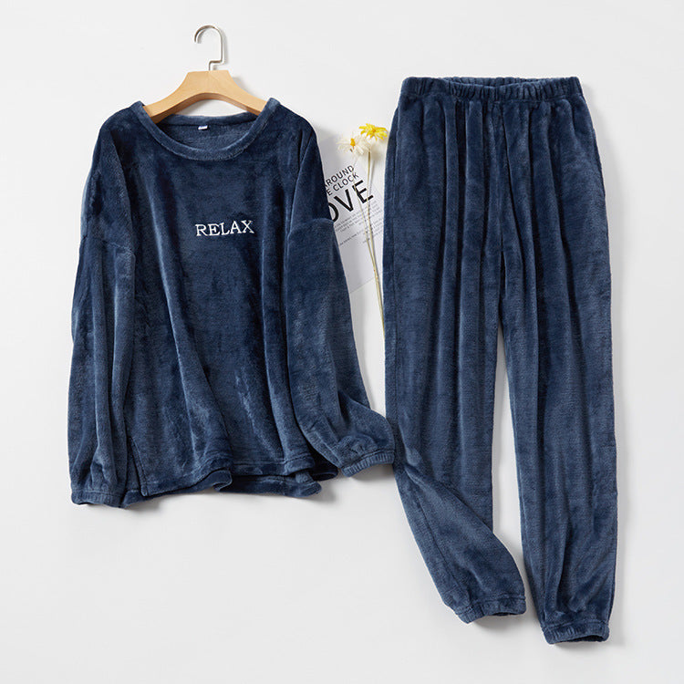 Ensembles de pyjamas en flanelle vêtements de maison d'hiver pour femmes hommes vêtements de nuit Couple