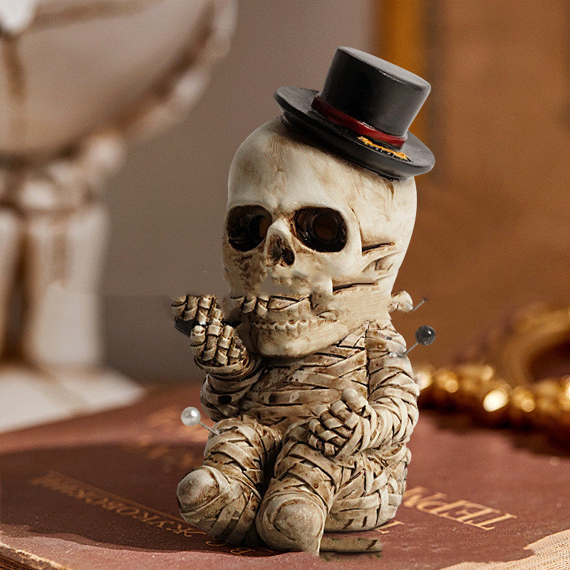 Resin Hantverk Halloween Dekorationer Hem Skalle Aromaterapi Heminredning