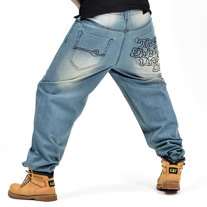 Hiphop-stil Lösa Casual Herrjeans