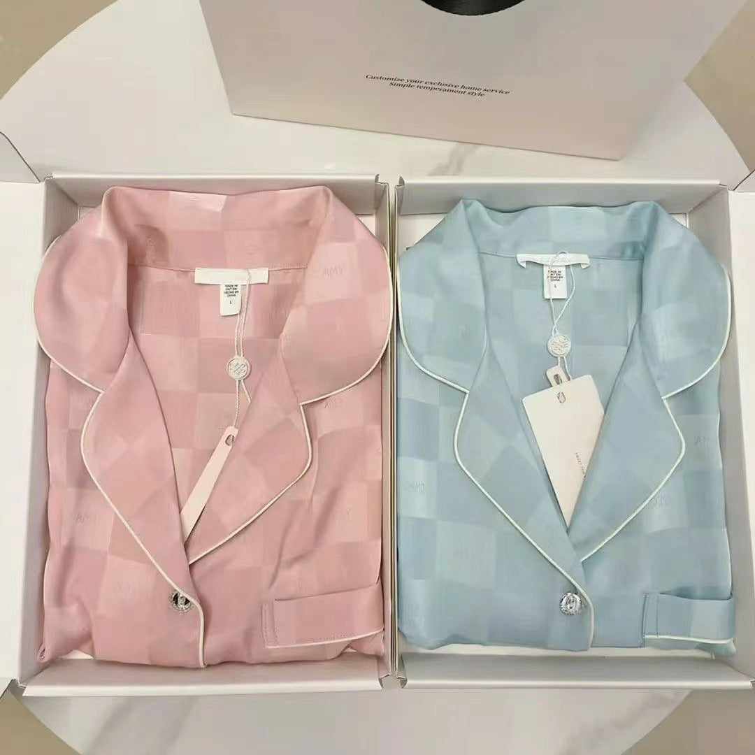 Ensemble de vêtements de maison en soie pour femmes