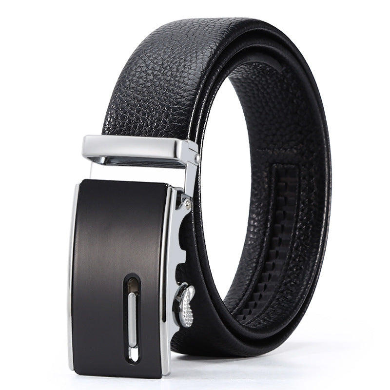 Men's Automatic Leather Buckle Business Belt - Professional Efficiency