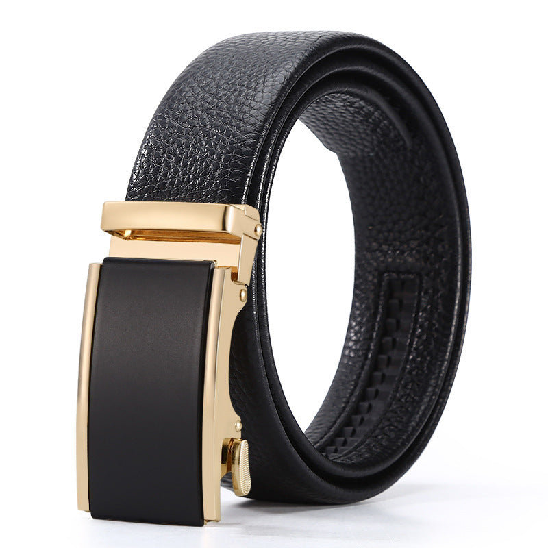 Men's Automatic Leather Buckle Business Belt - Professional Efficiency