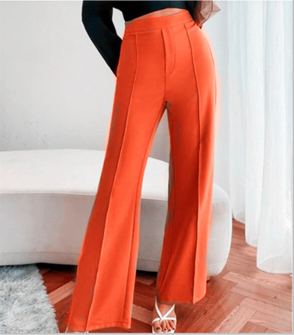 Loose Straight Pants Women High Waist Casual Trousers - Relaxed Elegance