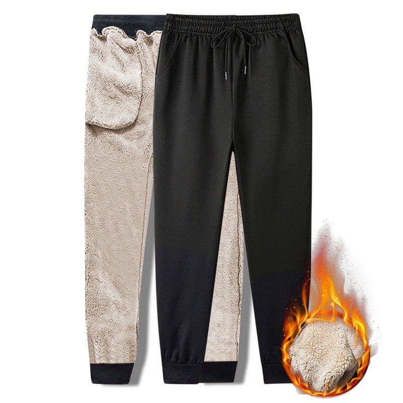 Höst Vinterbyxor Herr Dam Byxor Varm Fleece Dragsko Byxor M-5XL