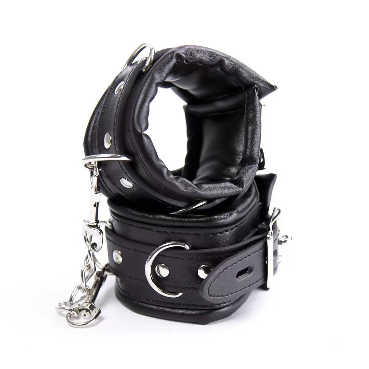 Metall med kedja Mjuk svamp Svart Röd Ankelarmband